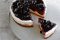 ブルーベリーソースのチーズケーキ