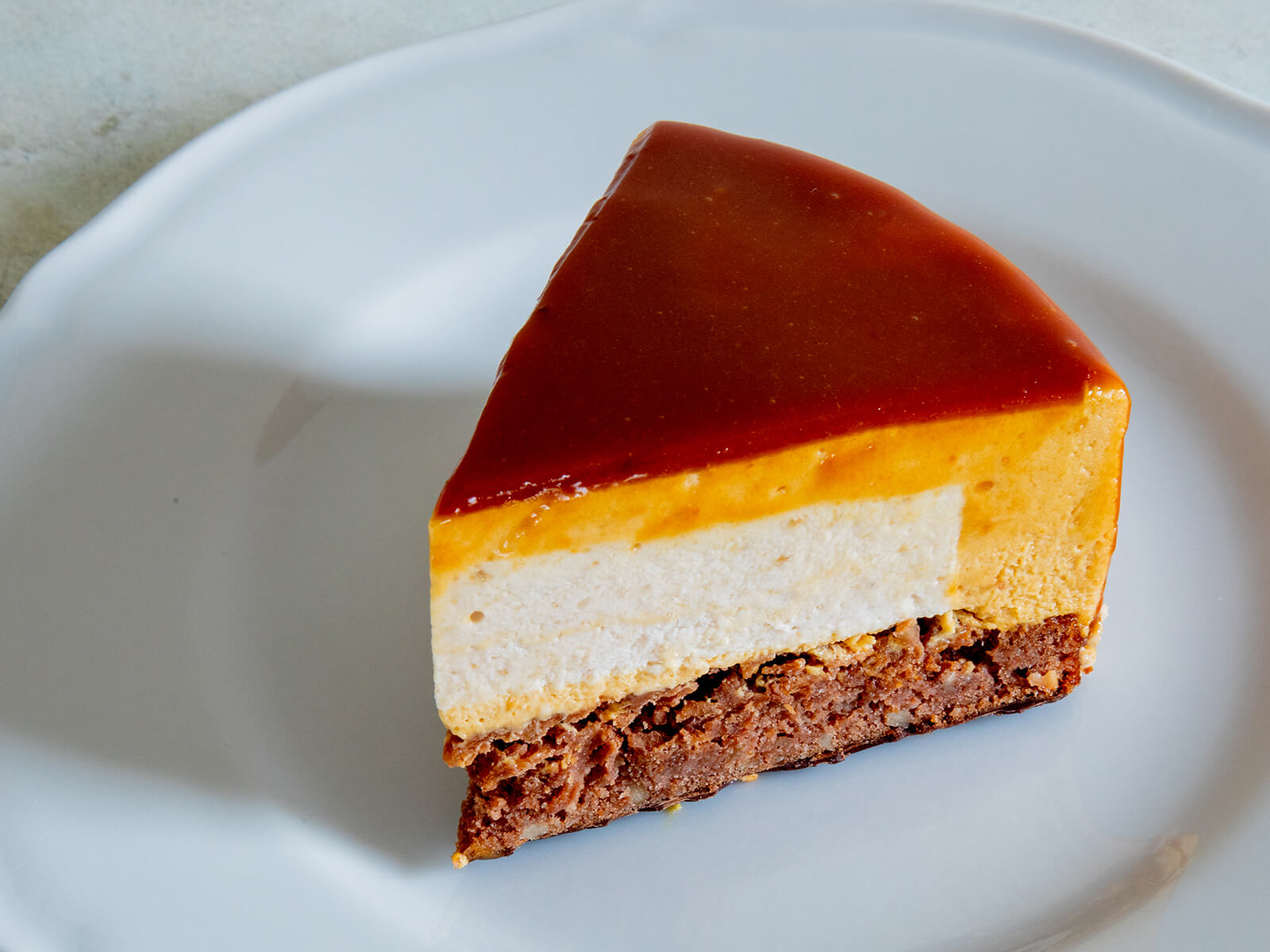 キャラメルとバナナのムースケーキ