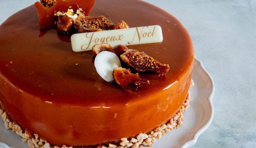 キャラメルとバナナのムースケーキ